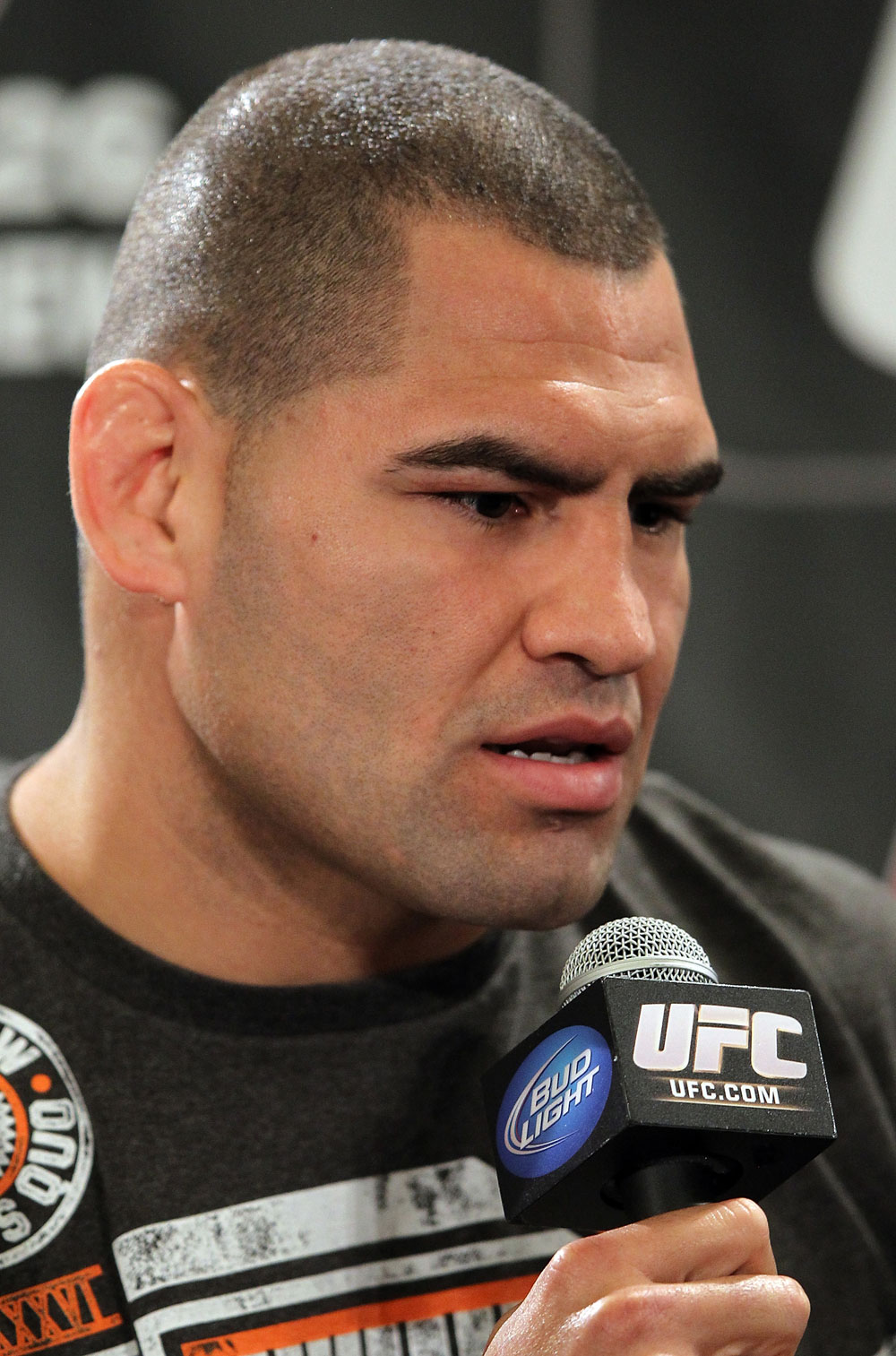 LAS VEGAS, NV - MAY 24: Former UFC Heavyweight Champion Cain Velasquez attends the UFC 146 press conference at MGM Grand on May 24, 2012 in Las Vegas, Nevada. (Photo by Josh Hedges/Zuffa LLC/Zuffa LLC via Getty Images)
