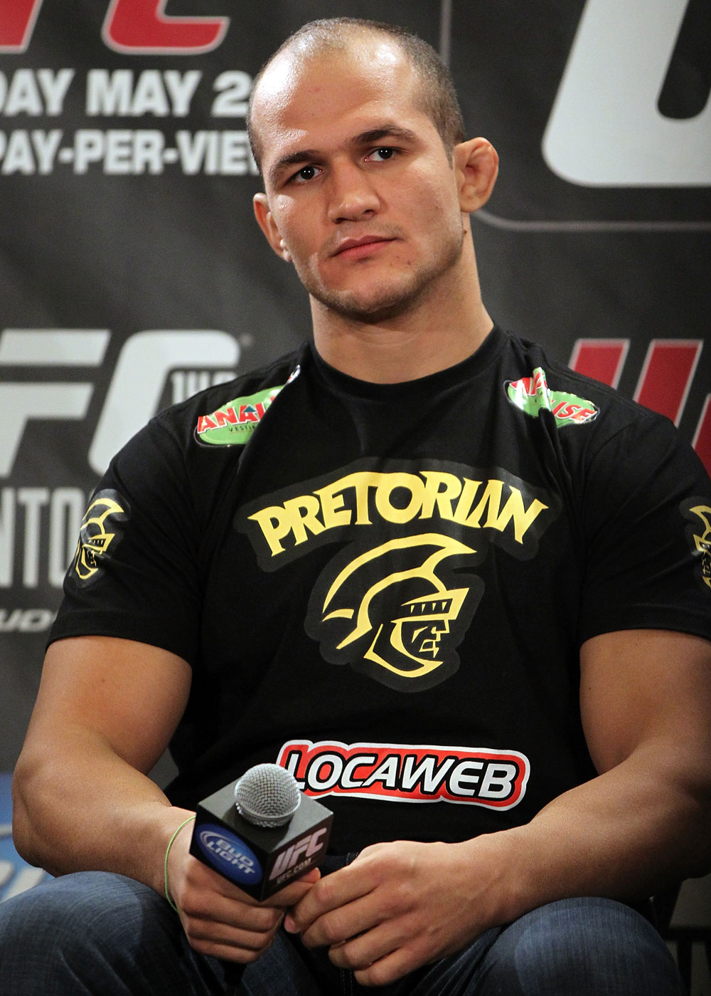 LAS VEGAS, NV - MAY 24: UFC Heavyweight Champion Junior dos Santos attends the UFC 146 press conference at MGM Grand on May 24, 2012 in Las Vegas, Nevada. (Photo by Josh Hedges/Zuffa LLC/Zuffa LLC via Getty Images)