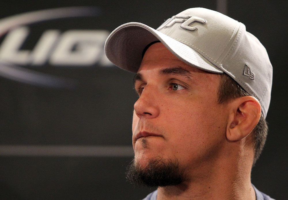 LAS VEGAS, NV - MAY 24: Former UFC Heavyweight Champion Frank Mir attends the UFC 146 press conference at MGM Grand on May 24, 2012 in Las Vegas, Nevada. (Photo by Josh Hedges/Zuffa LLC/Zuffa LLC via Getty Images)