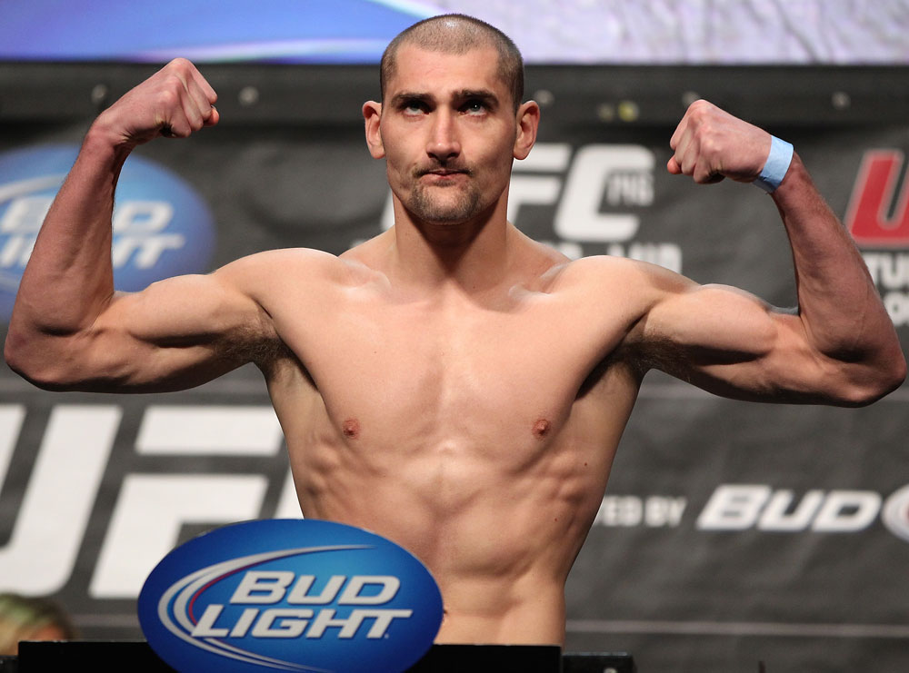 LAS VEGAS, NV - MAY 25: Paul Sass makes weight during the UFC 146 official weigh in at the MGM Grand Garden Arena on May 25, 2012 in Las Vegas, Nevada. (Photo by Josh Hedges/Zuffa LLC/Zuffa LLC via Getty Images)