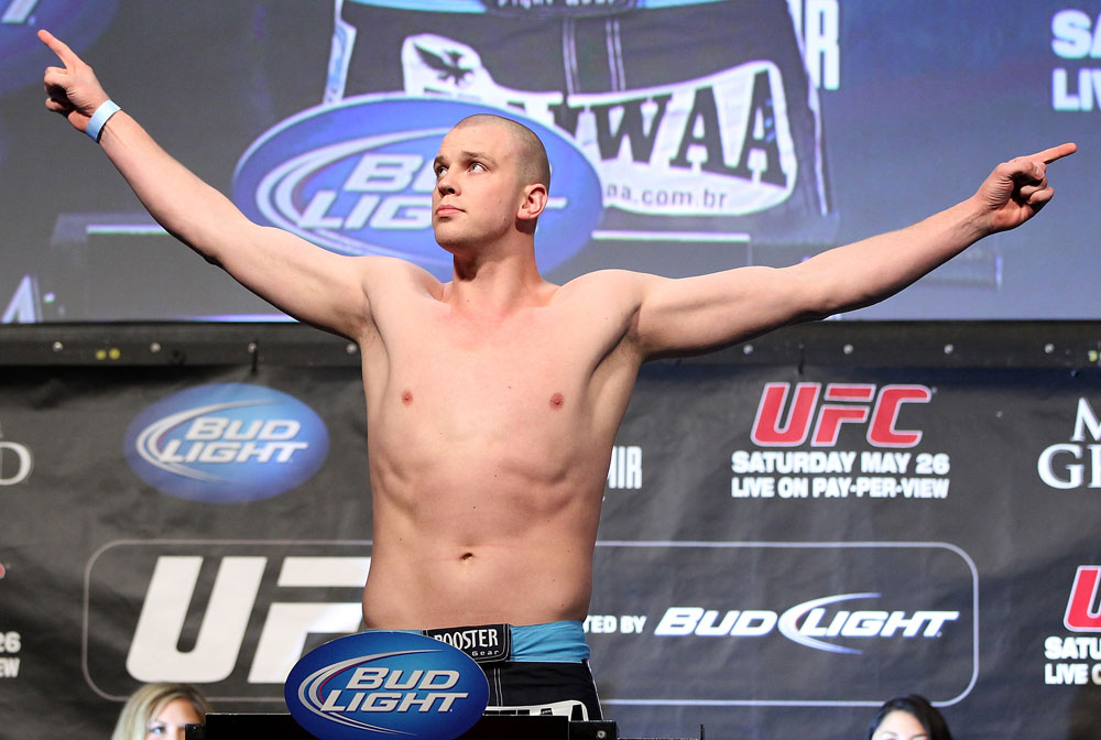 LAS VEGAS, NV - MAY 25: Stefan Struve makes weight during the UFC 146 official weigh in at the MGM Grand Garden Arena on May 25, 2012 in Las Vegas, Nevada. (Photo by Josh Hedges/Zuffa LLC/Zuffa LLC via Getty Images)