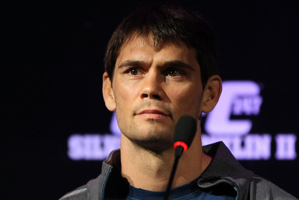 BELO HORIZONTE, BRAZIL - JUNE 21:   Rich Franklin attends the UFC 147 press conference at Ouro Minas Palace on June 21, 2012 in Belo Horizonte, Brazil.  (Photo by Josh Hedges/Zuffa LLC/Zuffa LLC via Getty Images)