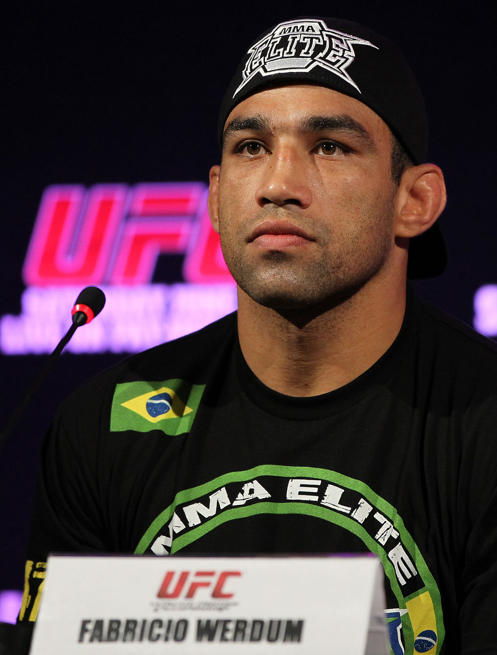 BELO HORIZONTE, BRAZIL - JUNE 21:   Fabricio Werdum attends the UFC 147 press conference at Ouro Minas Palace on June 21, 2012 in Belo Horizonte, Brazil.  (Photo by Josh Hedges/Zuffa LLC/Zuffa LLC via Getty Images)