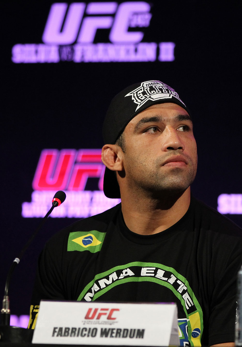 BELO HORIZONTE, BRAZIL - JUNE 21:   Fabricio Werdum attends the UFC 147 press conference at Ouro Minas Palace on June 21, 2012 in Belo Horizonte, Brazil.  (Photo by Josh Hedges/Zuffa LLC/Zuffa LLC via Getty Images)