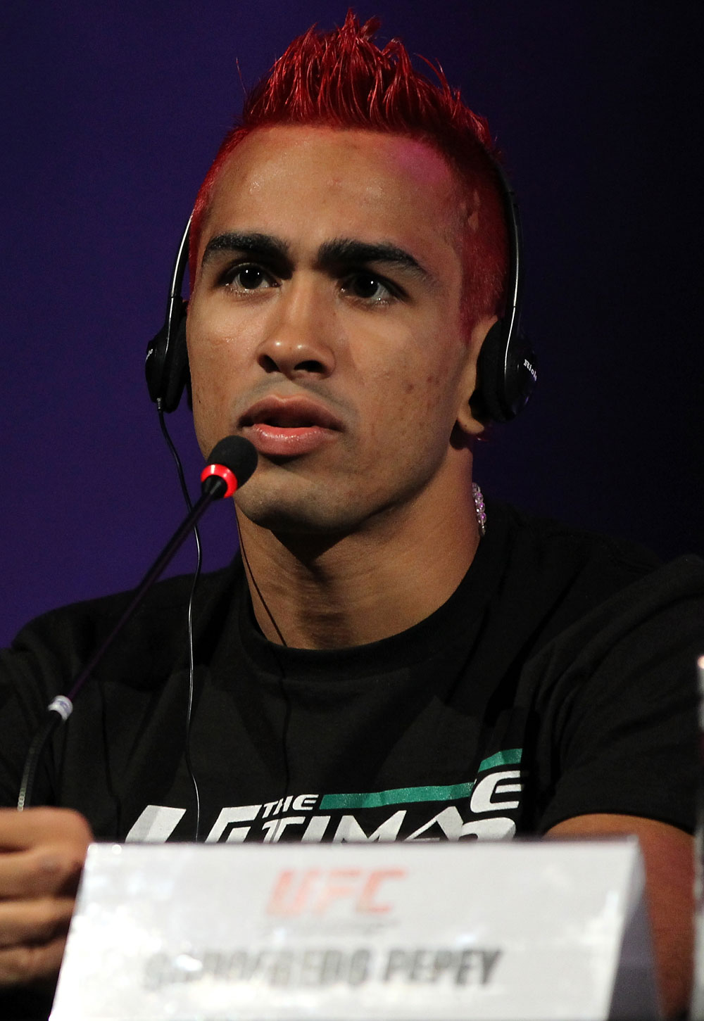 BELO HORIZONTE, BRAZIL - JUNE 21:   Godofredo Pepey attends the UFC 147 press conference at Ouro Minas Palace on June 21, 2012 in Belo Horizonte, Brazil.  (Photo by Josh Hedges/Zuffa LLC/Zuffa LLC via Getty Images)