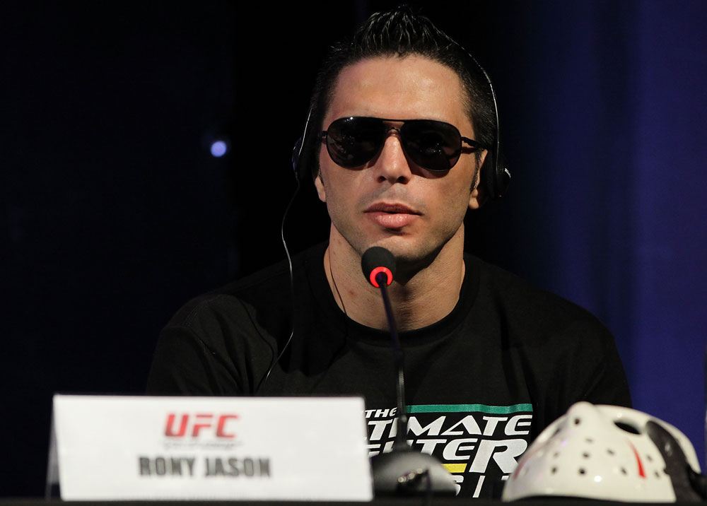 BELO HORIZONTE, BRAZIL - JUNE 21:   Rony "Jason" Mariano Bezerra attends the UFC 147 press conference at Ouro Minas Palace on June 21, 2012 in Belo Horizonte, Brazil.  (Photo by Josh Hedges/Zuffa LLC/Zuffa LLC via Getty Images)
