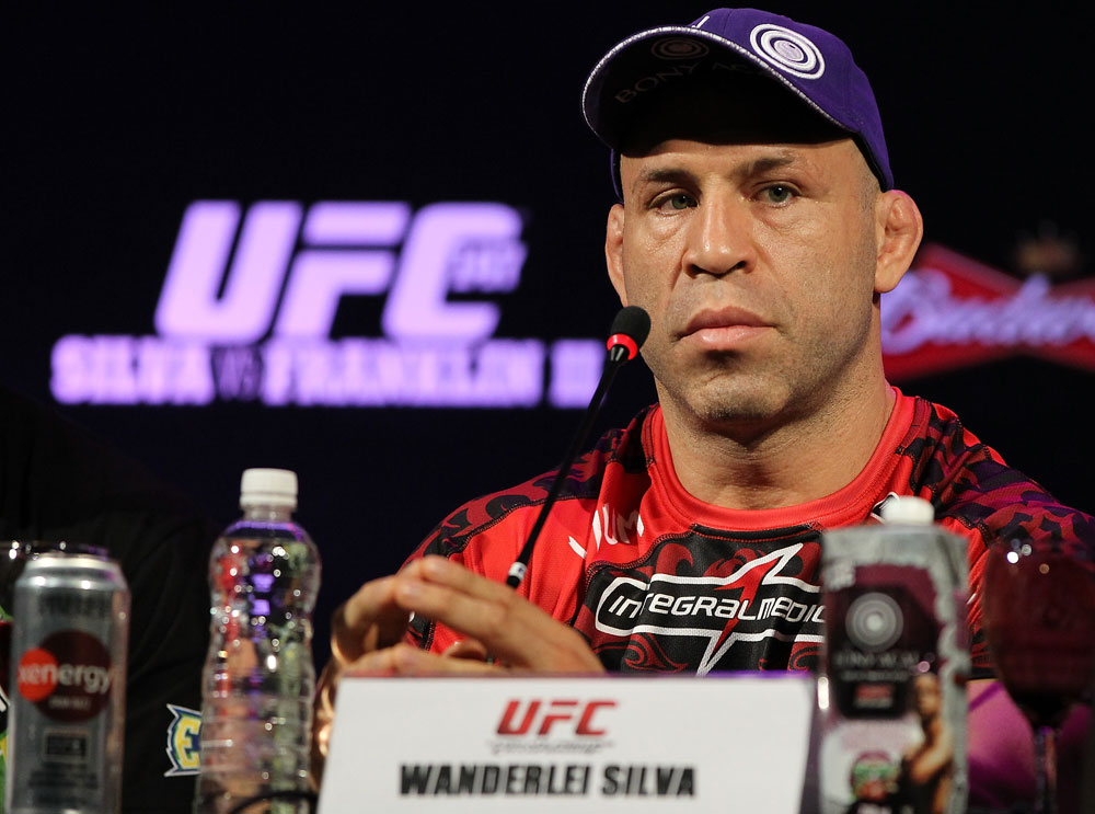BELO HORIZONTE, BRAZIL - JUNE 21:   Wanderlei Silva attends the UFC 147 press conference at Ouro Minas Palace on June 21, 2012 in Belo Horizonte, Brazil.  (Photo by Josh Hedges/Zuffa LLC/Zuffa LLC via Getty Images)