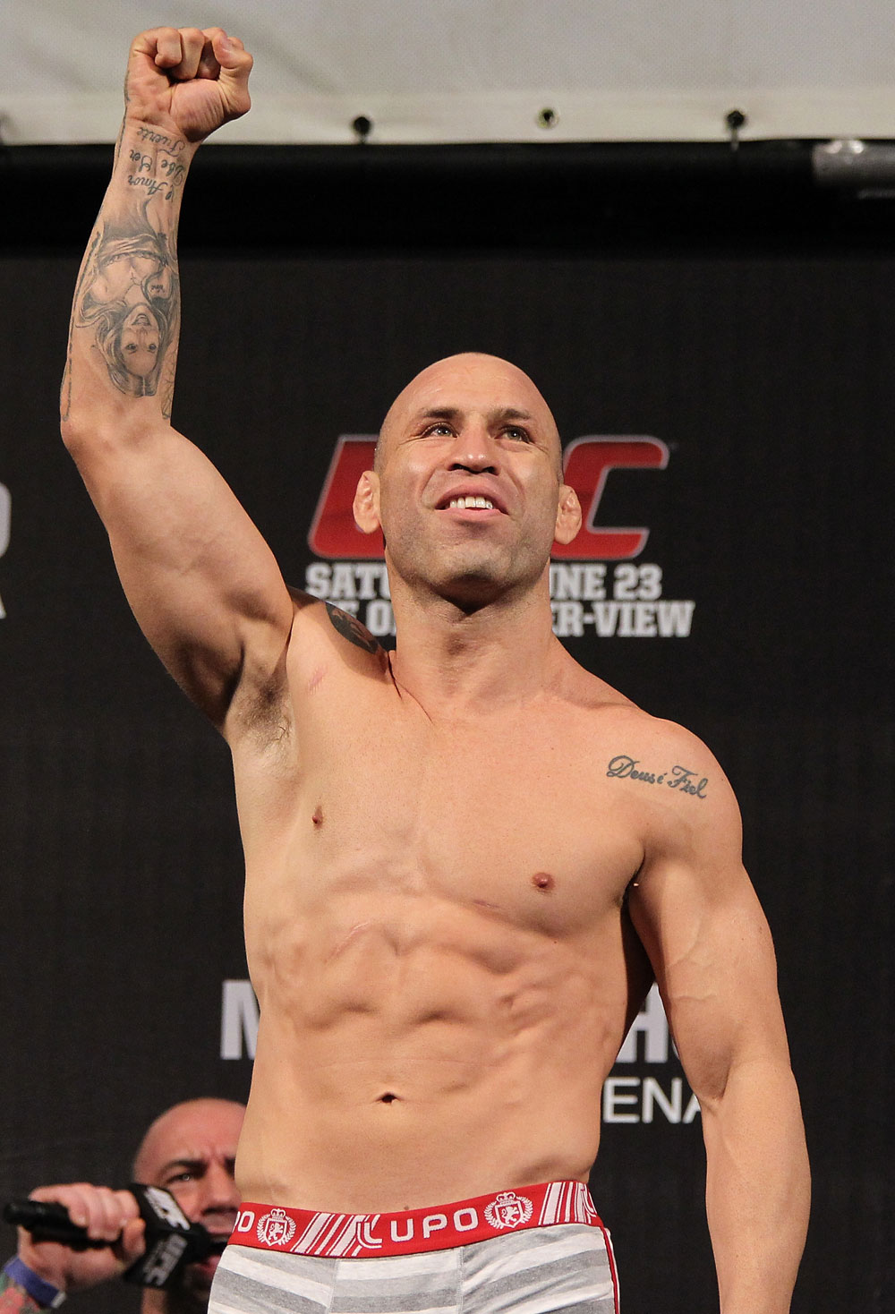 BELO HORIZONTE, BRAZIL - JUNE 22:   Wanderlei Silva makes weight during the UFC 147 weigh in at Estadio Jornalista Felipe Drummond on June 22, 2012 in Belo Horizonte, Brazil.  (Photo by Josh Hedges/Zuffa LLC/Zuffa LLC via Getty Images)