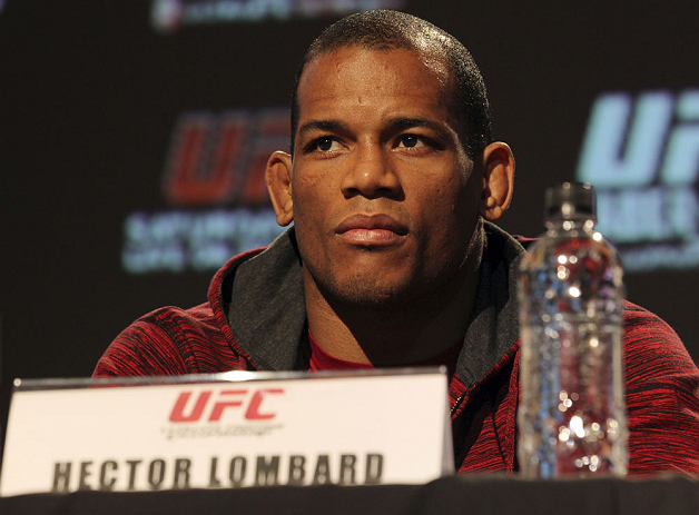 CALGARY, CANADA - JULY 19: Hector Lombard attends the UFC 149 press conference at the Flames Central Sports Club on July 19, 2012 in Calgary, Alberta, Canada. (Photo by Jeff Bottari/Zuffa LLC/Zuffa LLC via Getty Images)