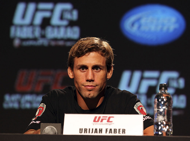 CALGARY, CANADA - JULY 19: Urijah Faber attends the UFC 149 press conference at the Flames Central Sports Club on July 19, 2012 in Calgary, Alberta, Canada. (Photo by Jeff Bottari/Zuffa LLC/Zuffa LLC via Getty Images)