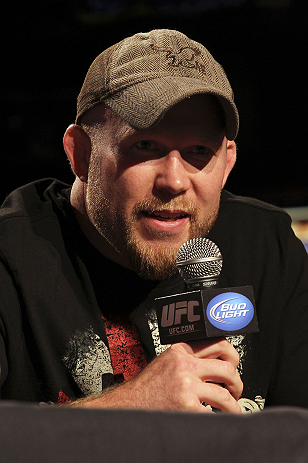 CALGARY, CANADA - JULY 19: Tim Boetsch attends the UFC 149 press conference at the Flames Central Sports Club on July 19, 2012 in Calgary, Alberta, Canada. (Photo by Jeff Bottari/Zuffa LLC/Zuffa LLC via Getty Images)