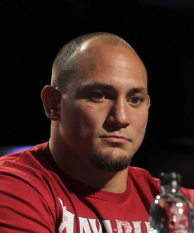 CALGARY, CANADA - JULY 19: Shawn Jordan attends the UFC 149 press conference at the Flames Central Sports Club on July 19, 2012 in Calgary, Alberta, Canada. (Photo by Jeff Bottari/Zuffa LLC/Zuffa LLC via Getty Images)