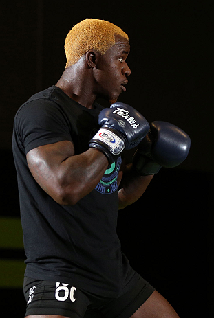 DENVER, CO - AUGUST 08:  Melvin Guillard works out for the media during the UFC 150 open workouts at the Muscle Pharm Sports Science Center on August 8, 2012 in Denver, Colorado. (Photo by Josh Hedges/Zuffa LLC/Zuffa LLC via Getty Images)