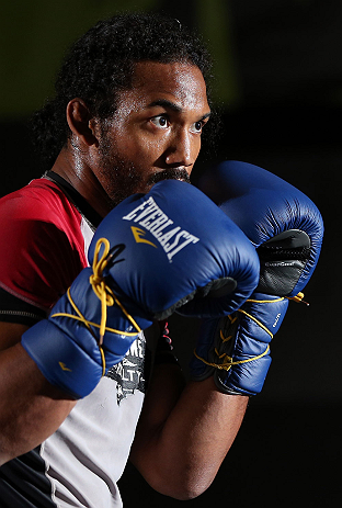 DENVER, CO - AUGUST 08:  Benson Henderson works out for the media during the UFC 150 open workouts at the Muscle Pharm Sports Science Center on August 8, 2012 in Denver, Colorado. (Photo by Josh Hedges/Zuffa LLC/Zuffa LLC via Getty Images)