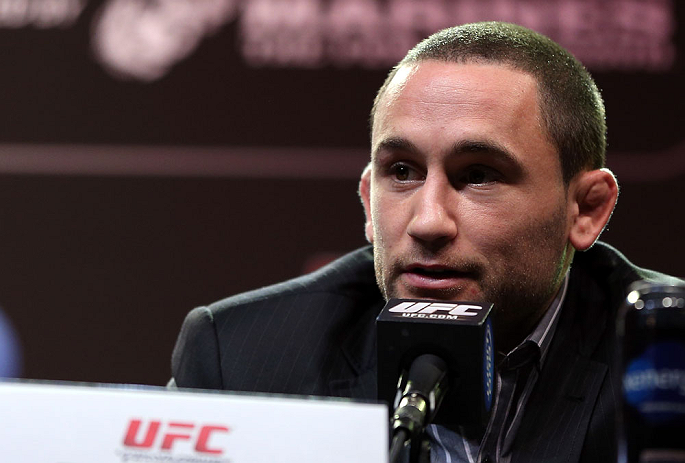 DENVER, CO - AUGUST 09:  Frankie Edgar interacts with media and fans during the UFC 150 press conference at the Fillmore Auditorium on August 9, 2012 in Denver, Colorado. (Photo by Josh Hedges/Zuffa LLC/Zuffa LLC via Getty Images)