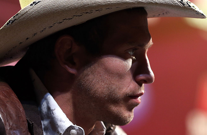 DENVER, CO - AUGUST 09:  Donald "Cowboy" Cerrone interacts with media and fans during the UFC 150 press conference at the Fillmore Auditorium on August 9, 2012 in Denver, Colorado. (Photo by Josh Hedges/Zuffa LLC/Zuffa LLC via Getty Images)
