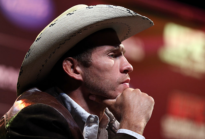 DENVER, CO - AUGUST 09:  Donald "Cowboy" Cerrone interacts with media and fans during the UFC 150 press conference at the Fillmore Auditorium on August 9, 2012 in Denver, Colorado. (Photo by Josh Hedges/Zuffa LLC/Zuffa LLC via Getty Images)