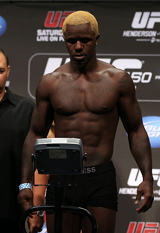 DENVER, CO - AUGUST 10: Melvin Guillard weighs in during the UFC 150 weigh in at Pepsi Center on August 10, 2012 in Denver, Colorado. (Photo by Josh Hedges/Zuffa LLC/Zuffa LLC via Getty Images)