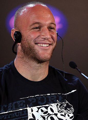 RIO DE JANEIRO, BRAZIL - OCTOBER 11:  Dave Herman interacts with media during a press conference ahead of UFC 153 at Windsor Barra Hotel on October 11, 2012 in Rio de Janeiro, Brazil.  (Photo by Josh Hedges/Zuffa LLC/Zuffa LLC via Getty Images)