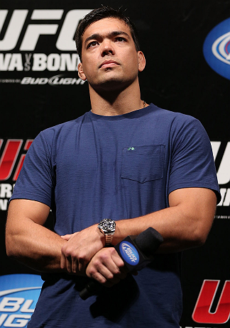RIO DE JANEIRO, BRAZIL - OCTOBER 12:  Lyoto Machida interacts with fans during a Q&A session before the UFC 153 weigh in at HSBC Arena on October 12, 2012 in Rio de Janeiro, Brazil.  (Photo by Josh Hedges/Zuffa LLC/Zuffa LLC via Getty Images)