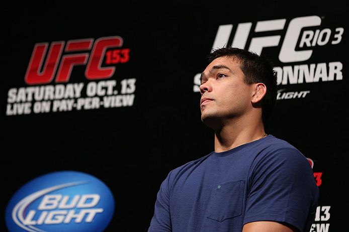 RIO DE JANEIRO, BRAZIL - OCTOBER 12:  Lyoto Machida interacts with fans during a Q&A session before the UFC 153 weigh in at HSBC Arena on October 12, 2012 in Rio de Janeiro, Brazil.  (Photo by Josh Hedges/Zuffa LLC/Zuffa LLC via Getty Images)
