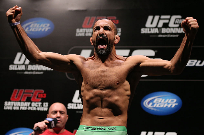 RIO DE JANEIRO, BRAZIL - OCTOBER 12:  Reza Madadi weighs in during the UFC 153 weigh in at HSBC Arena on October 12, 2012 in Rio de Janeiro, Brazil.  (Photo by Josh Hedges/Zuffa LLC/Zuffa LLC via Getty Images)
