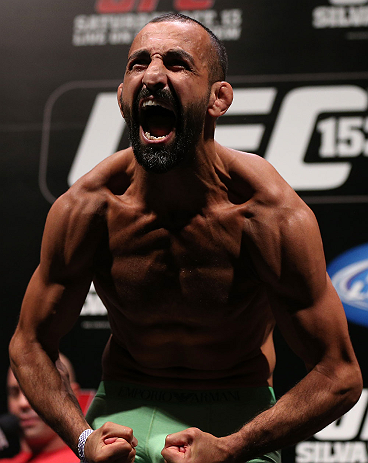 RIO DE JANEIRO, BRAZIL - OCTOBER 12:  Reza Madadi weighs in during the UFC 153 weigh in at HSBC Arena on October 12, 2012 in Rio de Janeiro, Brazil.  (Photo by Josh Hedges/Zuffa LLC/Zuffa LLC via Getty Images)