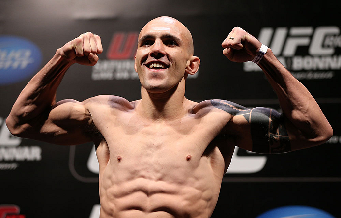 RIO DE JANEIRO, BRAZIL - OCTOBER 12:  Luiz Cane weighs in during the UFC 153 weigh in at HSBC Arena on October 12, 2012 in Rio de Janeiro, Brazil.  (Photo by Josh Hedges/Zuffa LLC/Zuffa LLC via Getty Images)