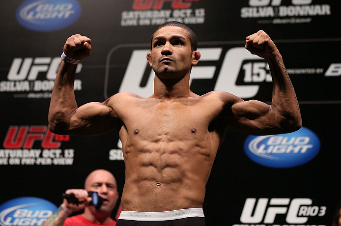 RIO DE JANEIRO, BRAZIL - OCTOBER 12:  Diego Brandao weighs in during the UFC 153 weigh in at HSBC Arena on October 12, 2012 in Rio de Janeiro, Brazil.  (Photo by Josh Hedges/Zuffa LLC/Zuffa LLC via Getty Images)