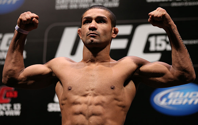 RIO DE JANEIRO, BRAZIL - OCTOBER 12:  Diego Brandao weighs in during the UFC 153 weigh in at HSBC Arena on October 12, 2012 in Rio de Janeiro, Brazil.  (Photo by Josh Hedges/Zuffa LLC/Zuffa LLC via Getty Images)