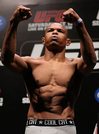 RIO DE JANEIRO, BRAZIL - OCTOBER 12:  Francisco Trinaldo weighs in during the UFC 153 weigh in at HSBC Arena on October 12, 2012 in Rio de Janeiro, Brazil.  (Photo by Josh Hedges/Zuffa LLC/Zuffa LLC via Getty Images)