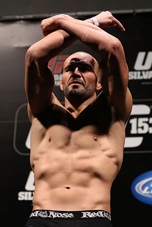 RIO DE JANEIRO, BRAZIL - OCTOBER 12:  Glover Teixeira weighs in during the UFC 153 weigh in at HSBC Arena on October 12, 2012 in Rio de Janeiro, Brazil.  (Photo by Josh Hedges/Zuffa LLC/Zuffa LLC via Getty Images)