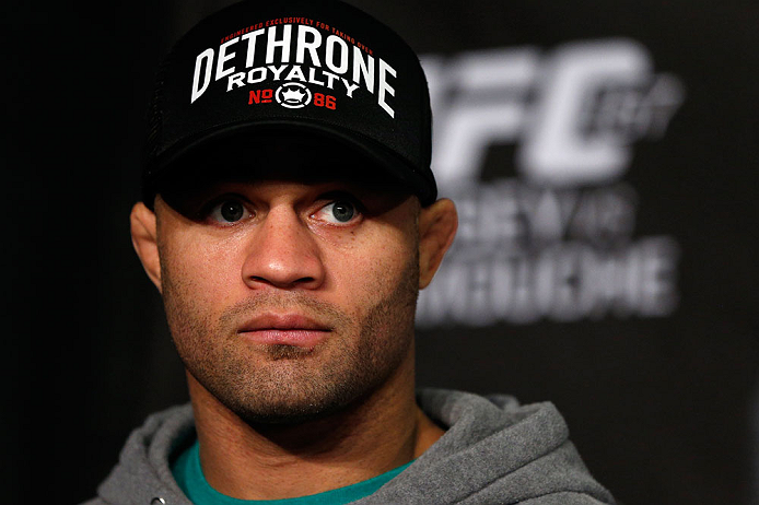 ANAHEIM, CA - FEBRUARY 21:  Josh Koscheck interacts with media during a UFC pre-fight press conference at Honda Center on February 21, 2013 in Anaheim, California.  (Photo by Josh Hedges/Zuffa LLC/Zuffa LLC via Getty Images)