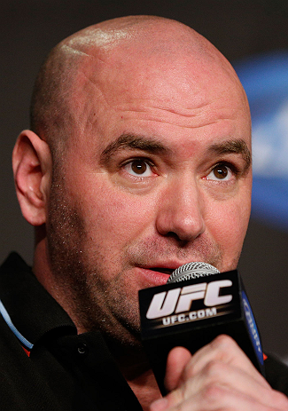 ANAHEIM, CA - FEBRUARY 21: UFC President Dana White during a UFC pre-fight press conference at Honda Center on February 21, 2013 in Anaheim, California. (Photo by Josh Hedges/Zuffa LLC/Zuffa LLC via Getty Images)