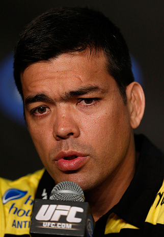 ANAHEIM, CA - FEBRUARY 21: Lyoto Machida interacts with media during a UFC pre-fight press conference at Honda Center on February 21, 2013 in Anaheim, California. (Photo by Josh Hedges/Zuffa LLC/Zuffa LLC via Getty Images)