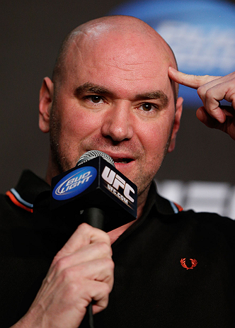ANAHEIM, CA - FEBRUARY 21: UFC President Dana White during a UFC pre-fight press conference at Honda Center on February 21, 2013 in Anaheim, California. (Photo by Josh Hedges/Zuffa LLC/Zuffa LLC via Getty Images)