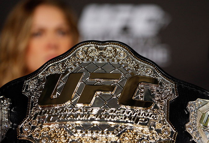 ANAHEIM, CA - FEBRUARY 21: Ronda Rousey interacts with media during a UFC pre-fight press conference at Honda Center on February 21, 2013 in Anaheim, California. (Photo by Josh Hedges/Zuffa LLC/Zuffa LLC via Getty Images)