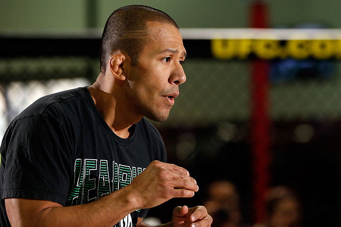 TORRANCE, CA - FEBRUARY 20:  Ivan Menjivar conducts an open training session for fans and media at the UFC Gym on February 20, 2013 in Torrance, California.  (Photo by Josh Hedges/Zuffa LLC/Zuffa LLC via Getty Images)