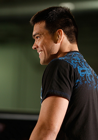 TORRANCE, CA - FEBRUARY 20:  Lyoto Machida conducts an open training session for fans and media at the UFC Gym on February 20, 2013 in Torrance, California.  (Photo by Josh Hedges/Zuffa LLC/Zuffa LLC via Getty Images)