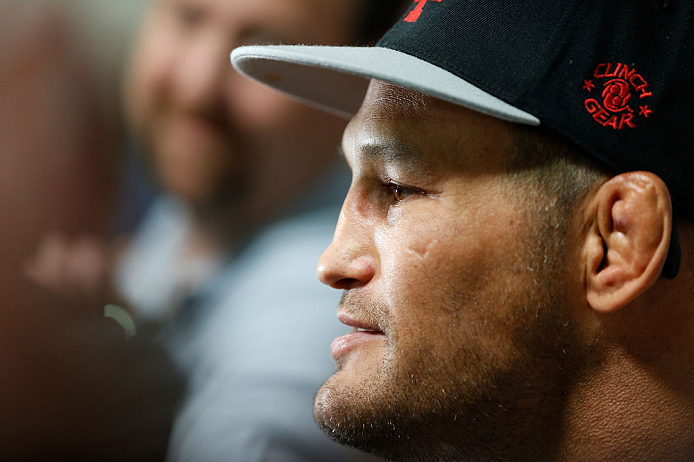 TORRANCE, CA - FEBRUARY 20:  Dan Henderson interacts with media at the UFC Gym on February 20, 2013 in Torrance, California.  (Photo by Josh Hedges/Zuffa LLC/Zuffa LLC via Getty Images)