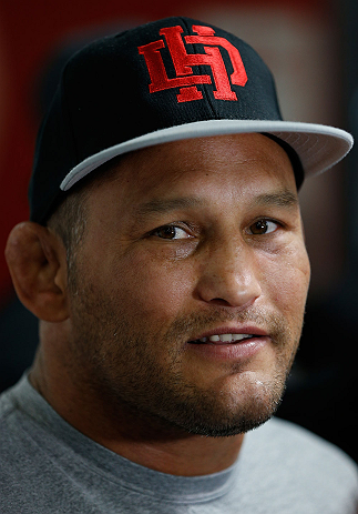 TORRANCE, CA - FEBRUARY 20:  Dan Henderson interacts with media at the UFC Gym on February 20, 2013 in Torrance, California.  (Photo by Josh Hedges/Zuffa LLC/Zuffa LLC via Getty Images)