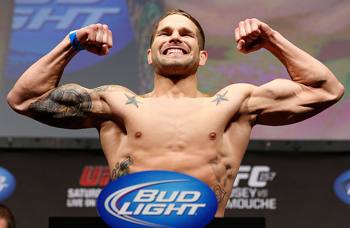 ANAHEIM, CA - FEBRUARY 22:  Brock Jardine weighs in during the UFC 157 weigh-in at Honda Center on February 22, 2013 in Anaheim, California.  (Photo by Josh Hedges/Zuffa LLC/Zuffa LLC via Getty Images)