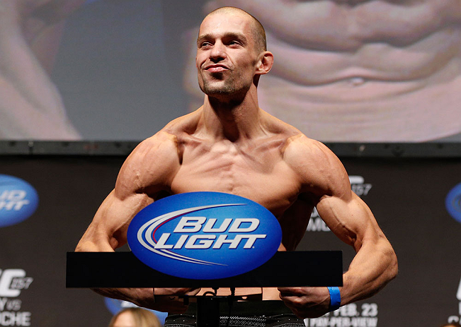 ANAHEIM, CA - FEBRUARY 22:  Anton Kuivanen weighs in during the UFC 157 weigh-in at Honda Center on February 22, 2013 in Anaheim, California.  (Photo by Josh Hedges/Zuffa LLC/Zuffa LLC via Getty Images)