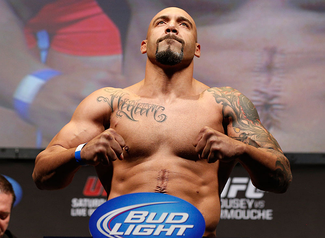 ANAHEIM, CA - FEBRUARY 22:  Lavar Johnson weighs in during the UFC 157 weigh-in at Honda Center on February 22, 2013 in Anaheim, California.  (Photo by Josh Hedges/Zuffa LLC/Zuffa LLC via Getty Images)