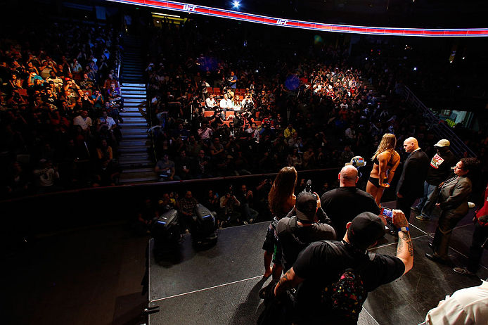 ANAHEIM, CA - FEBRUARY 22:  Ronda Rousey weighs in during the UFC 157 weigh-in at Honda Center on February 22, 2013 in Anaheim, California.  (Photo by Josh Hedges/Zuffa LLC/Zuffa LLC via Getty Images)