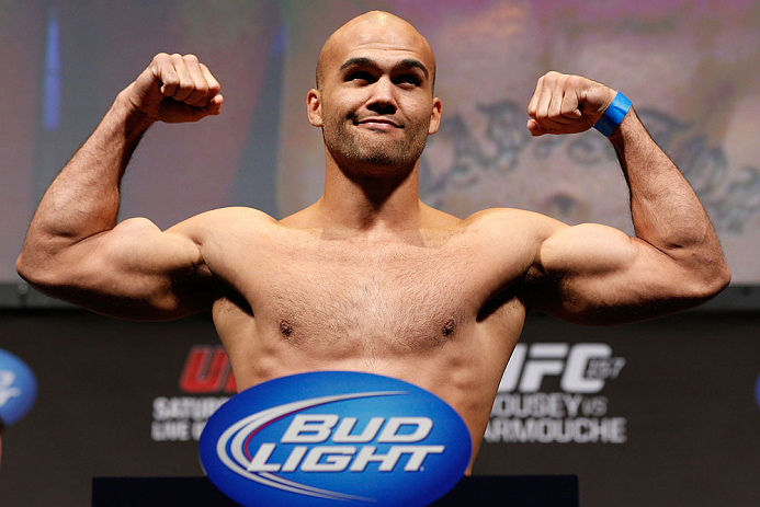 ANAHEIM, CA - FEBRUARY 22:  Robbie Lawler weighs in during the UFC 157 weigh-in at Honda Center on February 22, 2013 in Anaheim, California.  (Photo by Josh Hedges/Zuffa LLC/Zuffa LLC via Getty Images)