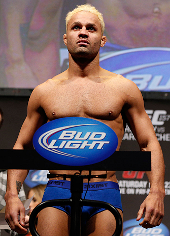ANAHEIM, CA - FEBRUARY 22:  Josh Koscheck weighs in during the UFC 157 weigh-in at Honda Center on February 22, 2013 in Anaheim, California.  (Photo by Josh Hedges/Zuffa LLC/Zuffa LLC via Getty Images)