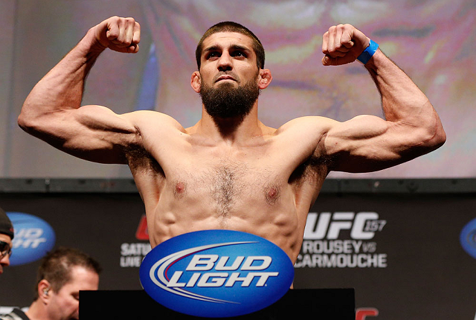 ANAHEIM, CA - FEBRUARY 22:  Court McGee weighs in during the UFC 157 weigh-in at Honda Center on February 22, 2013 in Anaheim, California.  (Photo by Josh Hedges/Zuffa LLC/Zuffa LLC via Getty Images)
