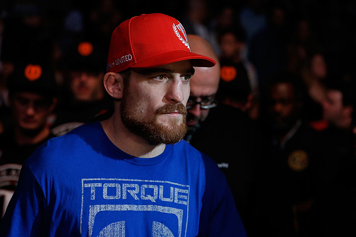 NEWARK, NJ - APRIL 27:  Pat Healy enters the arena before his lightweight fight against Jim Miller during the UFC 159 event at the Prudential Center on April 27, 2013 in Newark, New Jersey.  (Photo by Josh Hedges/Zuffa LLC/Zuffa LLC via Getty Images)