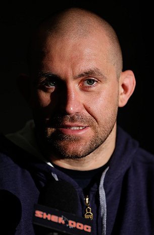 NEW YORK, NY - APRIL 25:   Alan Belcher interacts with media during UFC 159 media day at The Theater at Madison Square Garden on April 25, 2013 in New York City.  (Photo by Josh Hedges/Zuffa LLC/Zuffa LLC via Getty Images)